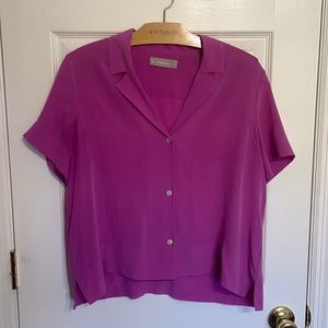 Everlane boxy silk top